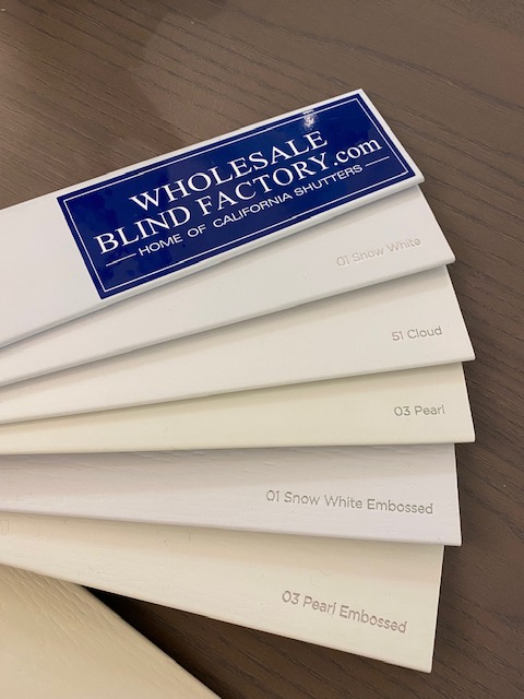 BLINDS, FAUX WOOD BLIND SWATCHES Whole Blind Factory Imitation Wood Sample Swatch for Custom Made Faux Wood Blinds