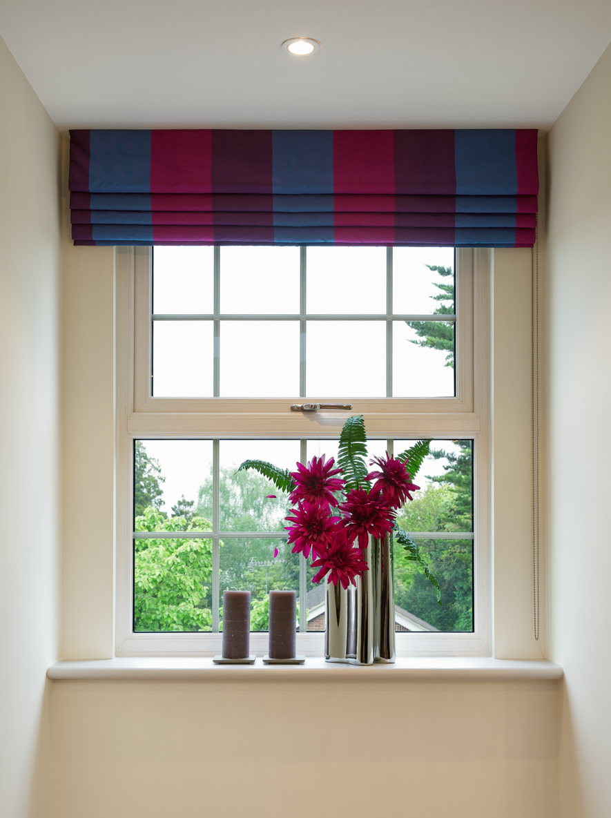window blinds with vibrant colour